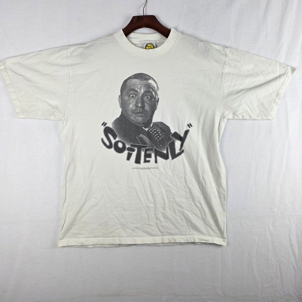 Balzout Men's Vintage The Three Stooges Curly Softly Graphic T-Shirt Size XL